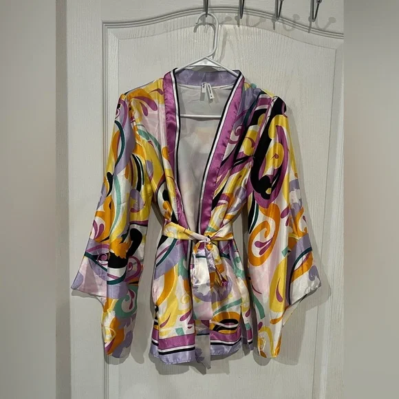Truth Multicolor Women's Kimono Robe - Picture 1 of 5